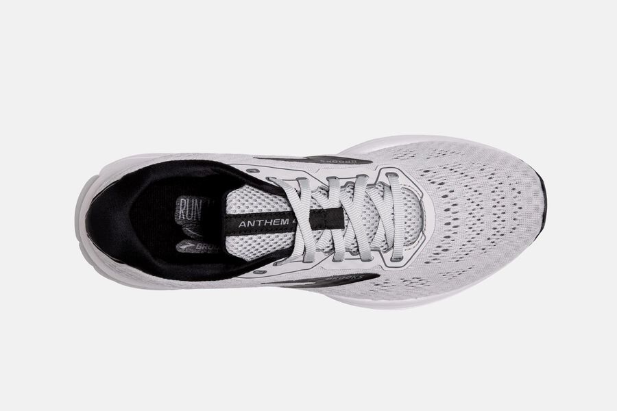 Anthem 3 Road Brooks Running Shoes NZ Mens - White/Black - MPVKLO-681